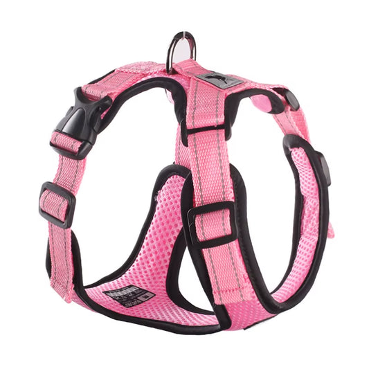 Adjustable Pet Training Product Chihuahua Pug No Pull Mesh Dog Harness Breathable Puppy Vest Reflective Harnesses for Small Dogs